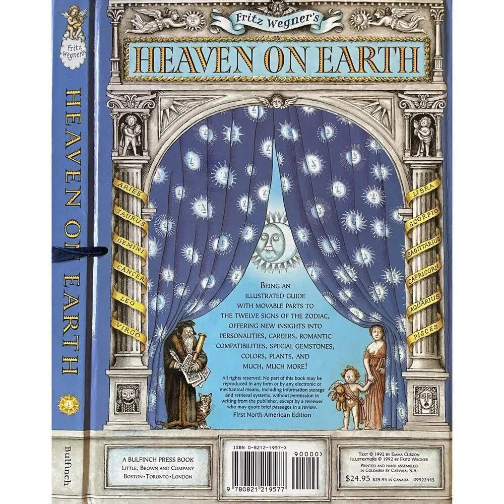 Fritz Wegners Heaven On Earth Zodiac Gemstones Movable Parts Emma Curzon HC 1992
